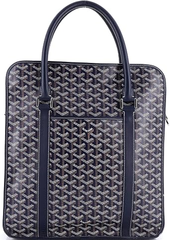 Pre-Loved Bourgogne Bag Coated Canvas, Blue