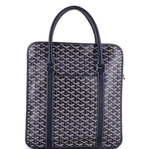 Pre-Loved Bourgogne Bag Coated Canvas, Blue