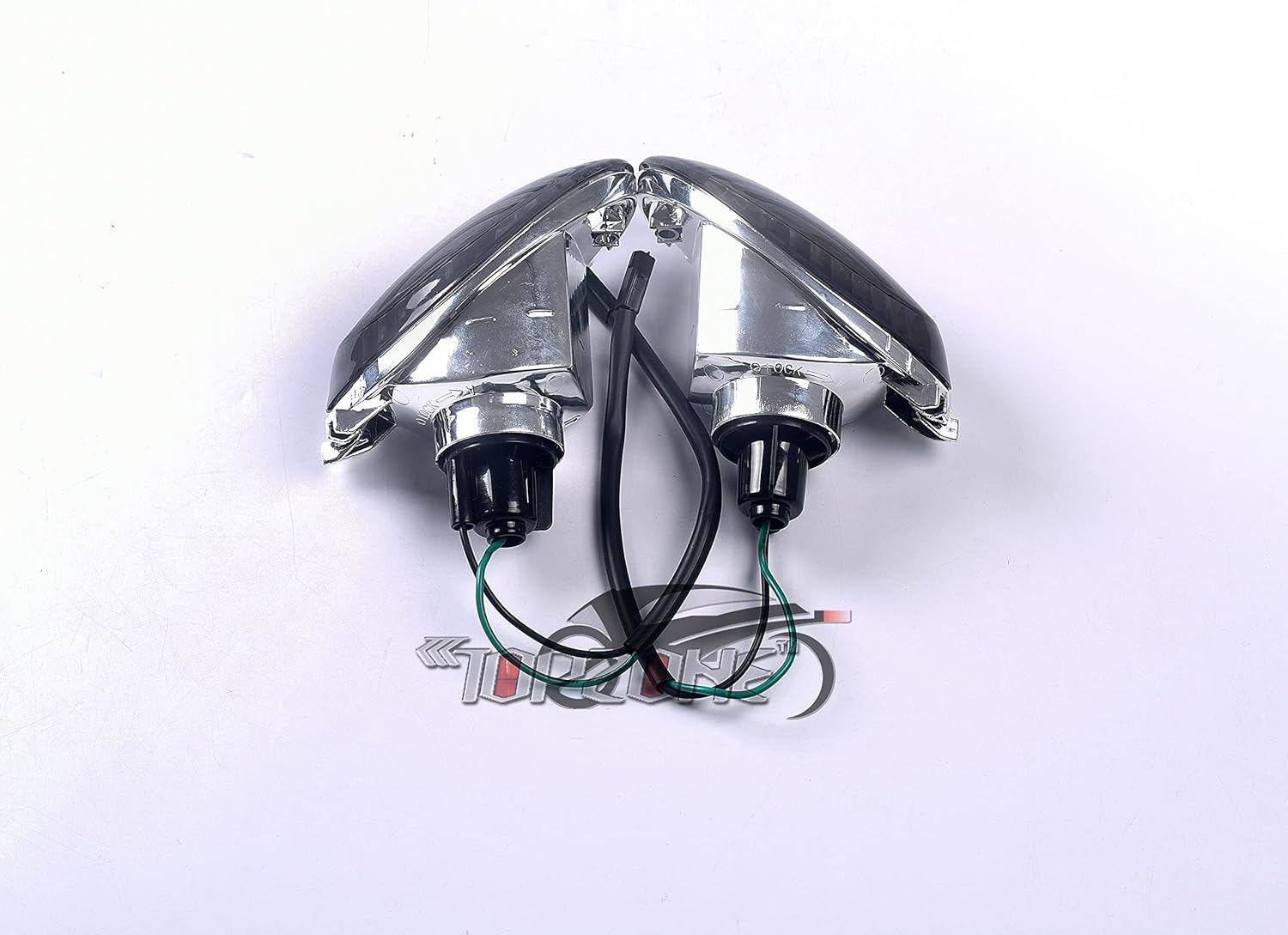 TOPZONE Compatible for 2008-2019 Suzuki HAYABUSA - GSX1300R; Front/Rear Turn Signal Blinker Lamp Light Idicator (Smoke Lens, LED Rear Turn Signal)