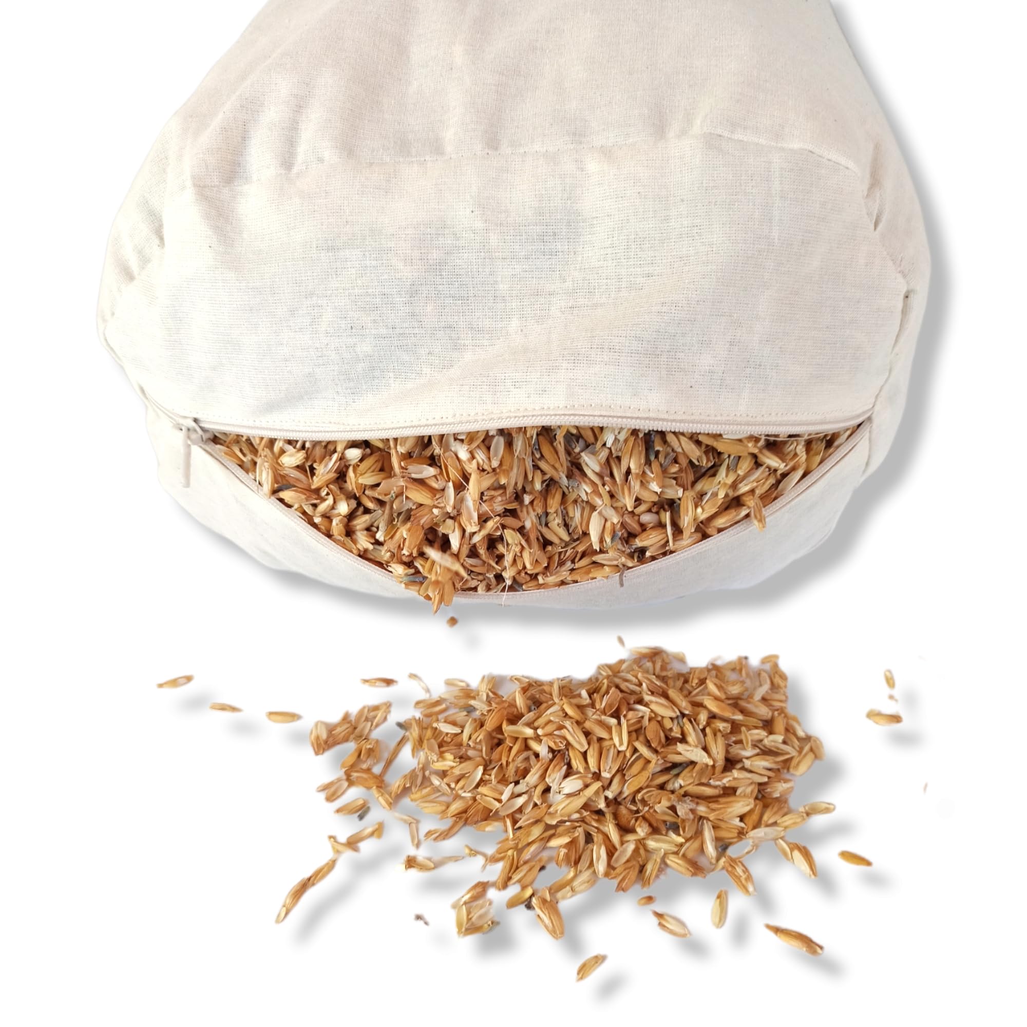 Bolster rectangulaire pour Yoga Corfu, Coussin de Yoga, Yoga Accessoires, Housse Amovible Lavable, Rembourrage Fait à partir de Balle d'épeautre Bio, poignée de Transport, 62x26x15cm