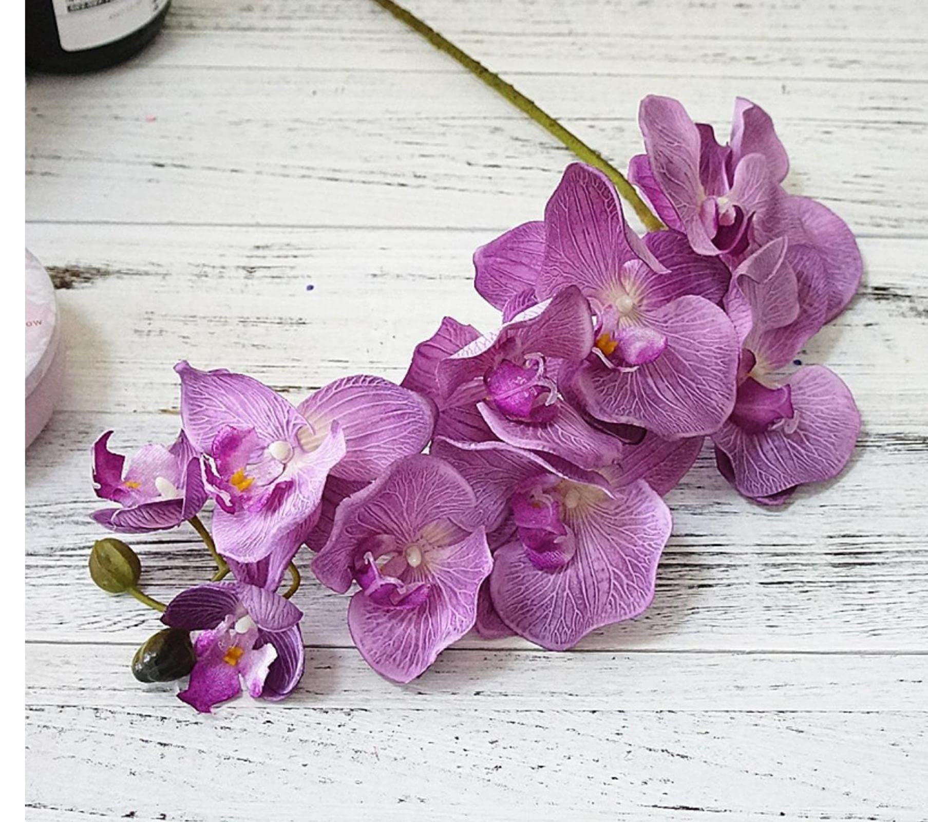 Amazon 人工花 10ヘッドビッグ人工蘭の花人工レトロなスタイルの蛾の蘭の蘭の家の結婚披露宴の装飾スタイルc 颜色 F 造花 オンライン通販