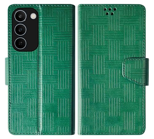 SBMS Flip Cover for Realme C83 5G/Narzo 100 Lite 5G/P4 Lite 5G Back Case with Magnatic Closure | Genuine Leather Finish | Inbuilt Stand | Card & Money Pocket | Wallet Style Flip Cover (Mat Green)