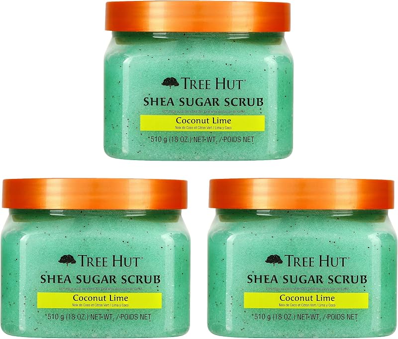 Shea Sugar Scrub, Coconut Lime, 18 Ounce (Pack of 3)