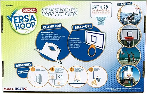 Miniatura 19 de Duncan Toys VersaHoop - Kit de aro XL de minibasket para uso en interiorexterior, aro de gran tamaño, pelota duradera, gancho de puerta, juego de