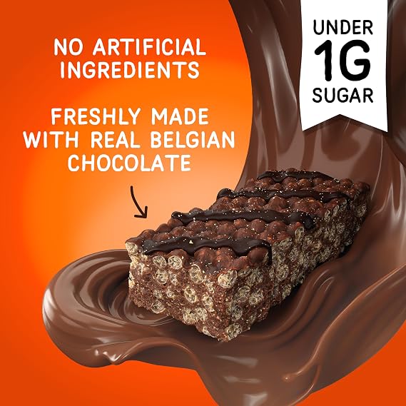 Fit Bakes 65 Calories Mini Chocolate Orange Bars (12x19g) Diabetic Chocolate Keto Snack, 1 Net Carb Low Sugar Crunch Cake Diabetic Sweet Biscuits, Low Calorie Snack, No Added Sugar, Fitbakes