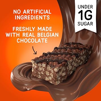 Fit Bakes 65 Calories Mini Chocolate Orange Bars (12x19g) Diabetic Chocolate Keto Snack, 1 Net Carb Low Sugar Crunch Cake Diabetic Sweet Biscuits, Low Calorie Snack, No Added Sugar, Fitbakes