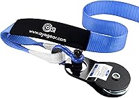 Vista 4 de Bloque de arrastre de 8 toneladas de polea de remolque de bloque de arrastre de 17,600 libras de capacidad, accesorio de recuperación todoterreno