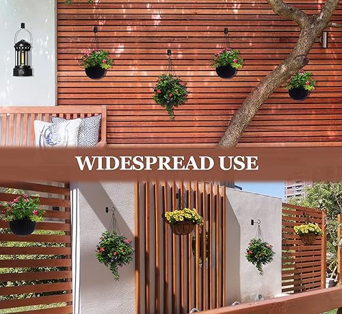 Miniatura 6 de Soporte colgante para plantas de 6 pulgadas, paquete de 4 ganchos de metal para plantas, gancho decorativo de pared para colgar linternas, comedero