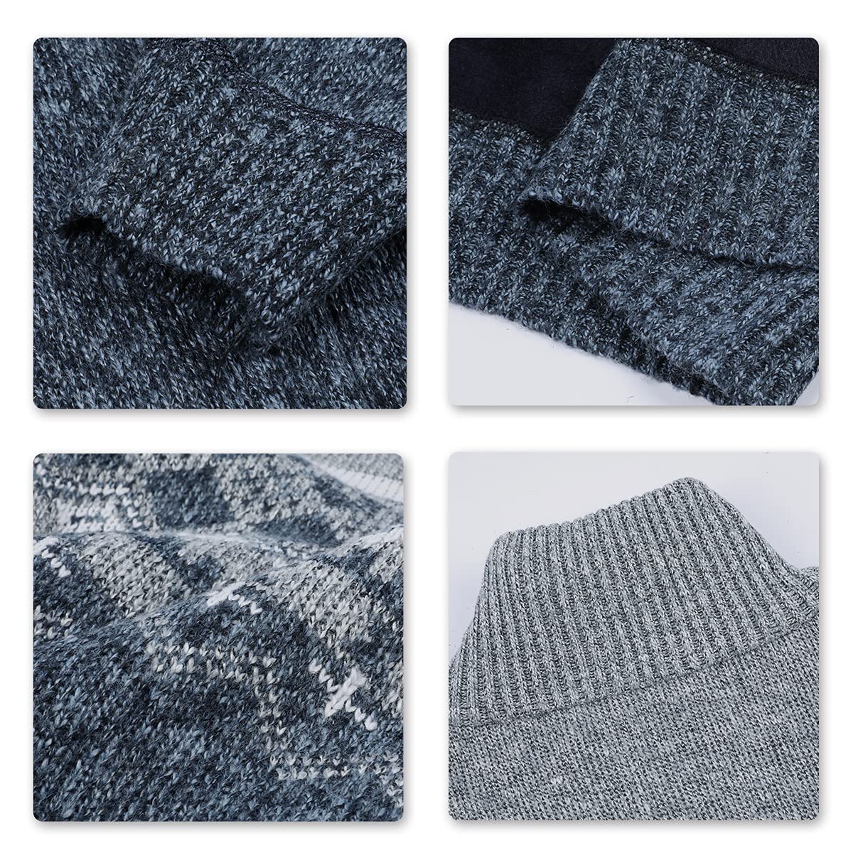 YOUTHUP Cardigan da Uomo Giacca con Maglione Maglia Manica Felpa Lungan Zip Righe Caldo Invernale Outwear Tops