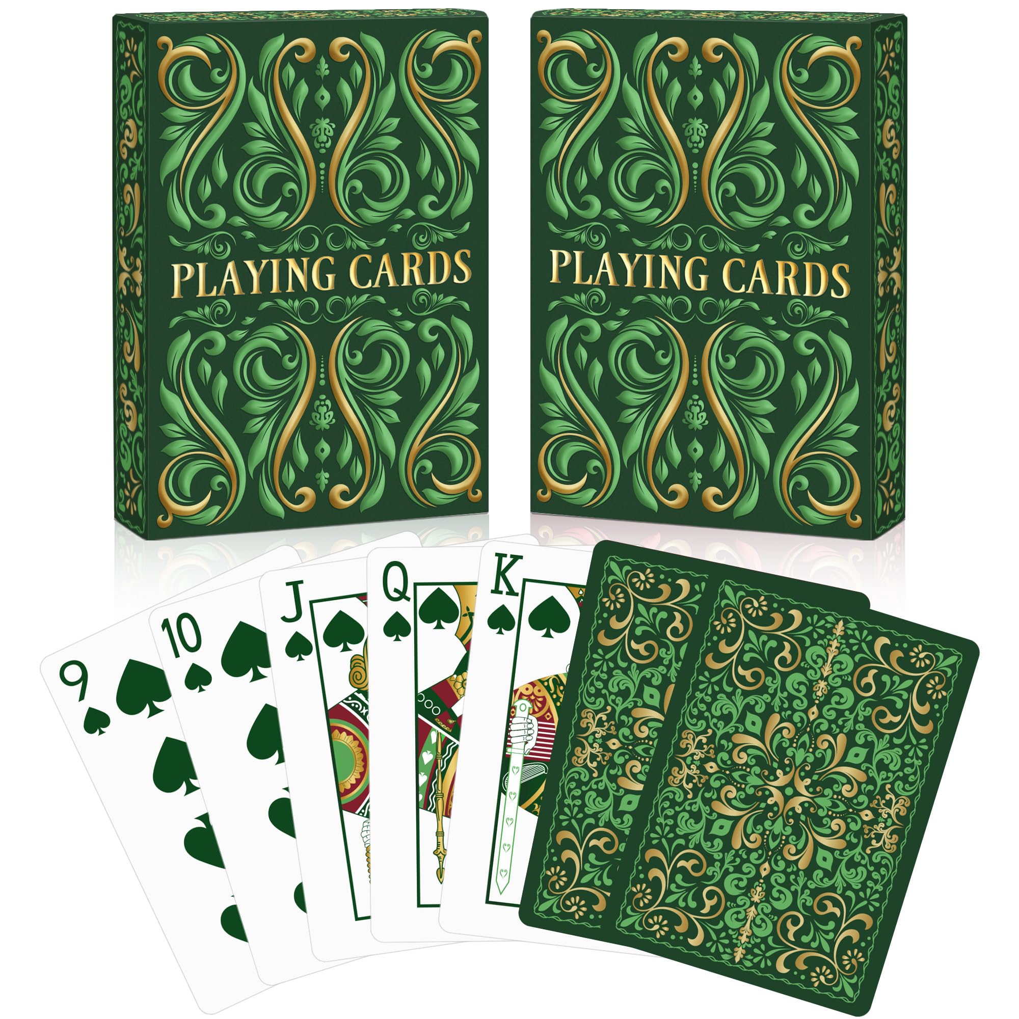 Photo 1 of Wkchxd Green Playing Cards (2 Pack)