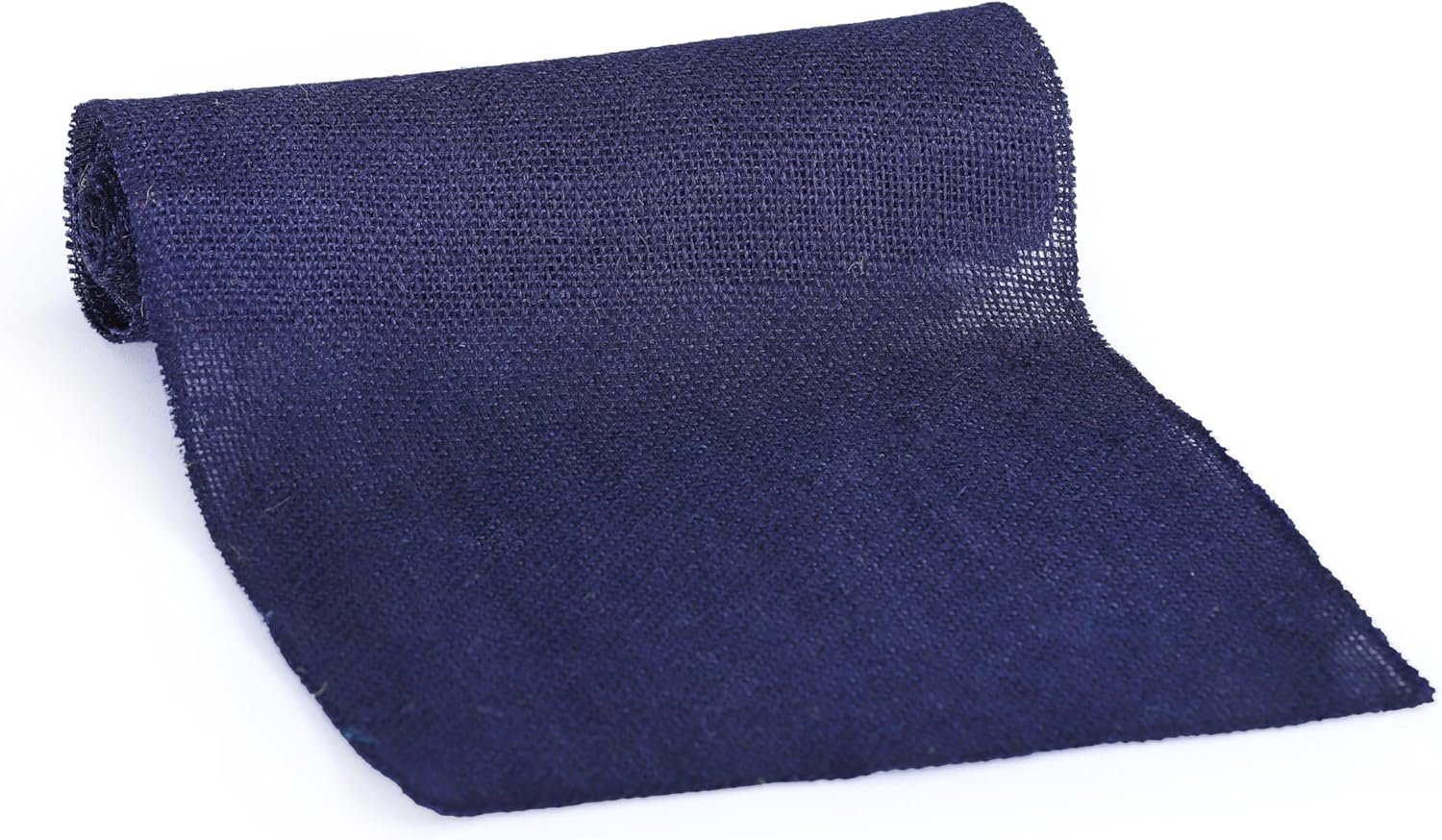 MDS 10 PCS 100% Natural Burlap Table Runners 12 x 72 Inch Rustic Farmhouse Country Vintage Boho Jute Runner for Wedding Home BBQ's Coffee Tea Party Dinning Table Decorations - Navy Blue