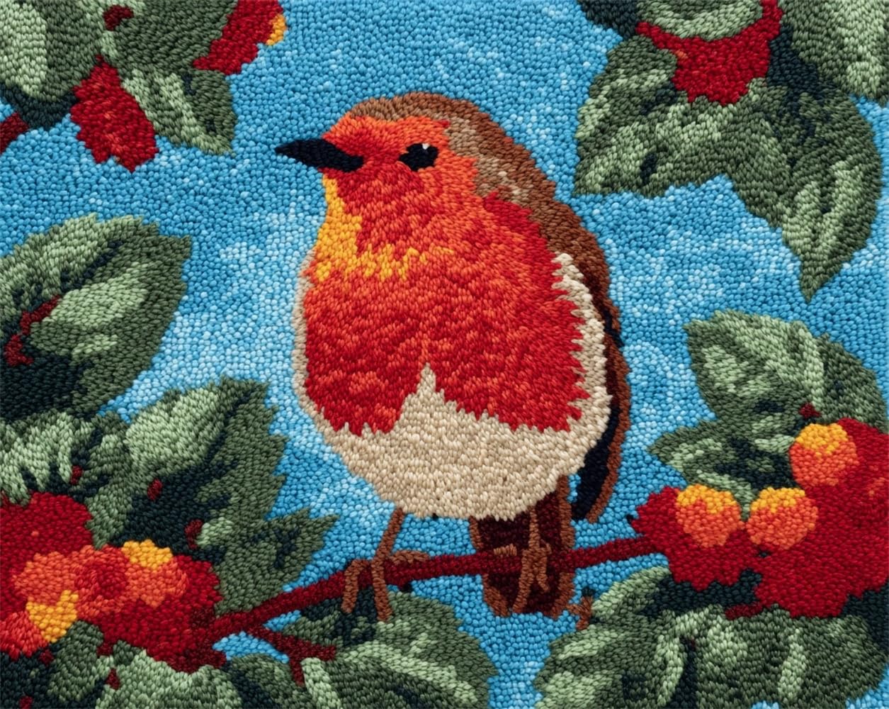 FWRTYCB Latch Hook Rug Kit Robin