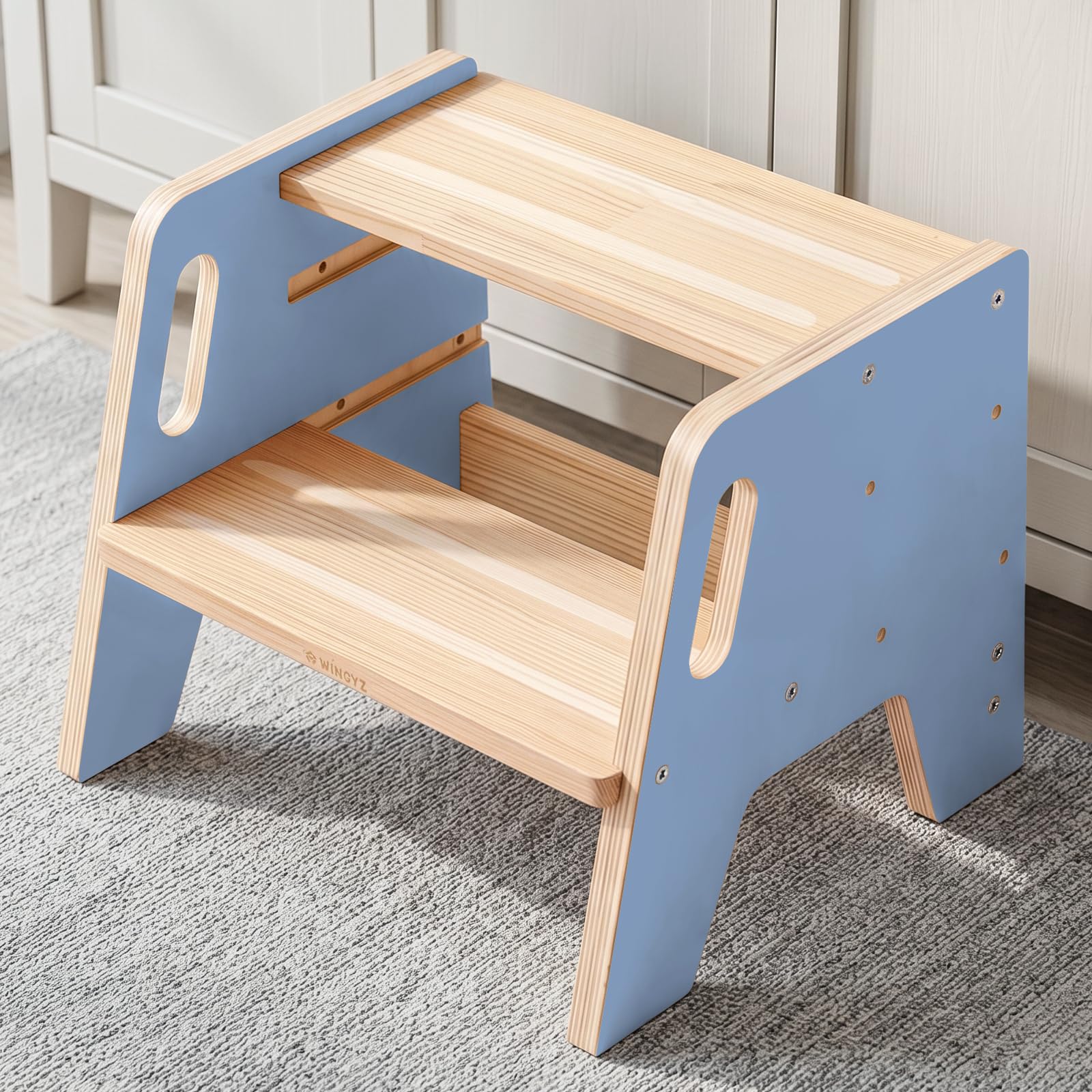 Wingyz Sgabello per asilo nido viola (Azzurro, 1 Pezzo)