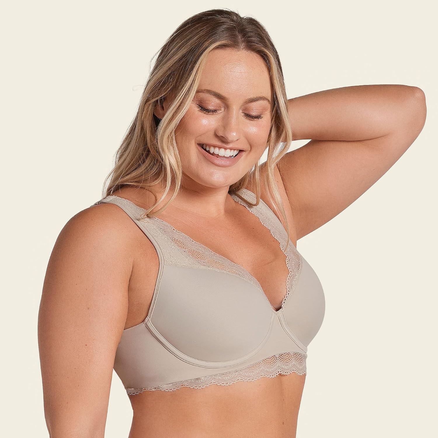 Leonisa Full Coverage Bra Comfy Lightly-Lined Lace - Underwire Contour Cups Bras for Women - Image 5