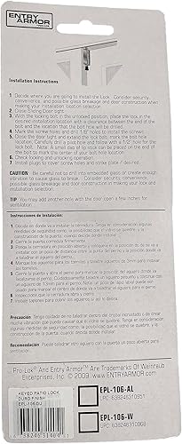 Miniatura 3 de Cerradura de puerta de patio, rectángulo con llave Lg (acabado duronódicomarrón oscuro)