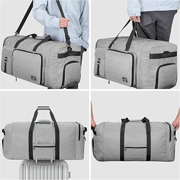 120L Foldable Travel Duffle Bag, Large Holdall Duffel Bag