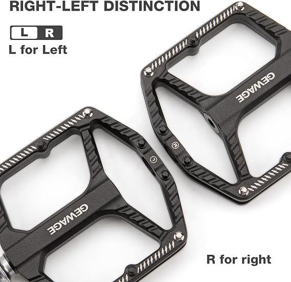 Mountain Bike Pedals Bicycle Flat Pedals 9/16 CNC Lightweight Aluminum Bicycle Pedals Sealed Bearing Wide Platform for Road Mountain BMX MTB Bike