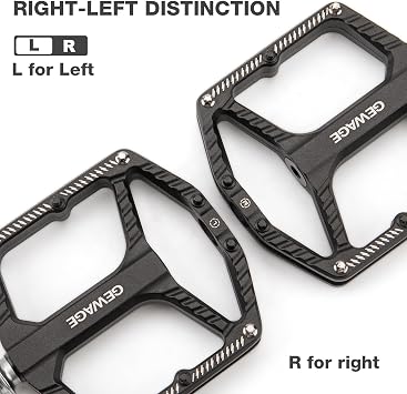 Mountain Bike Pedals Bicycle Flat Pedals 9/16 CNC Lightweight Aluminum Bicycle Pedals Sealed Bearing Wide Platform for Road Mountain BMX MTB Bike