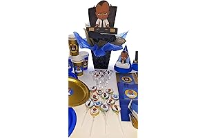 Black Boss Baby Backdrop Customized with Child's Name