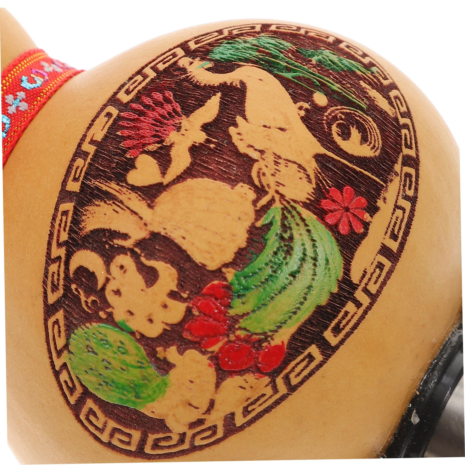 SUPVOX Flauta Hulusi De Bambú Hecho a Mano Clave C, Instrumento Musical Étnico De Calabaza Natural Lengüeta De Aleación, Diseño Compacto Para Principiantes y Amantes Música