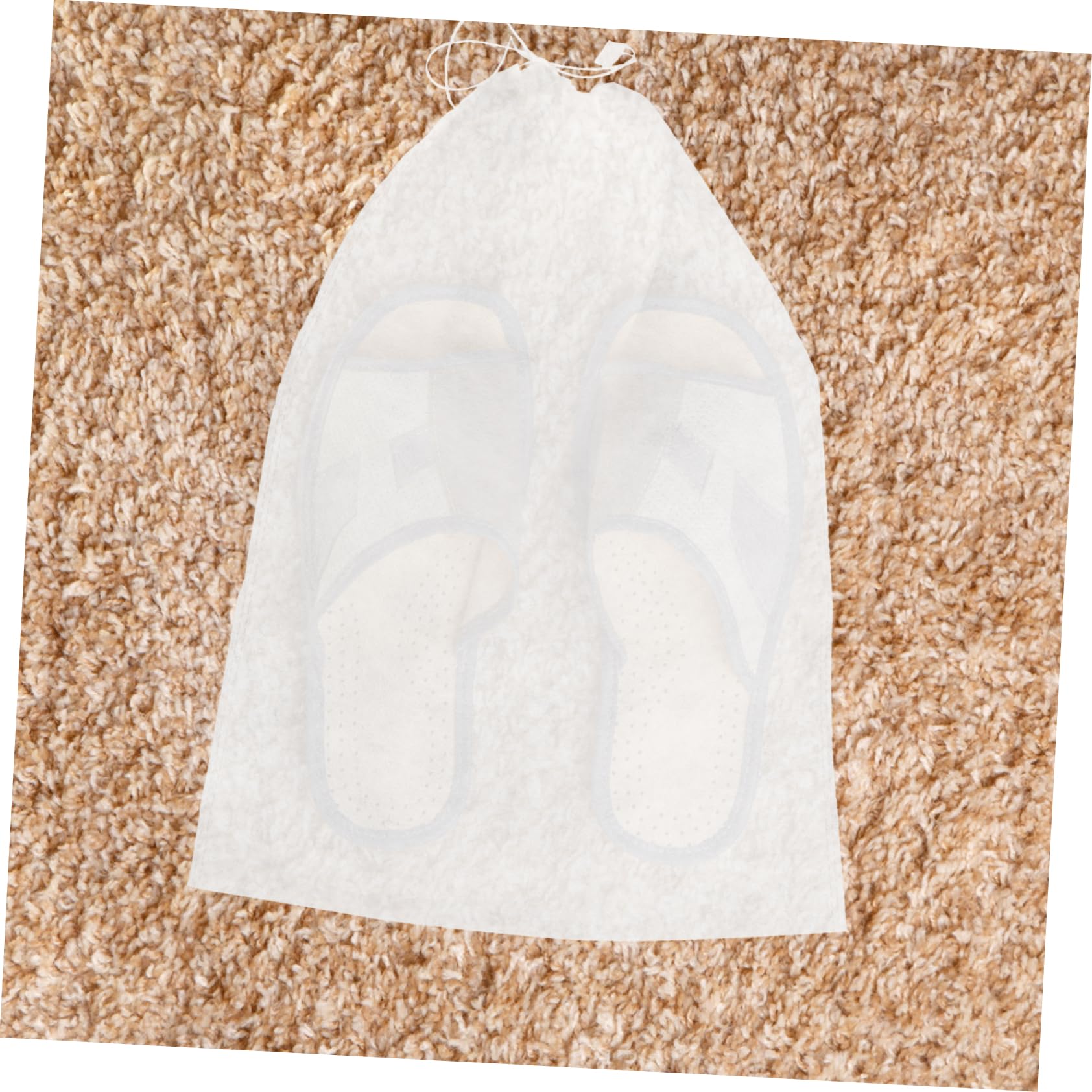 BESTYASH 50 Sacchetti Porta Scarpe da Viaggio Bianco Non Tessuto Organizer per Scarpe da Casa e Viaggio, Protezione Polvere, Confezione da 50 Pezzi