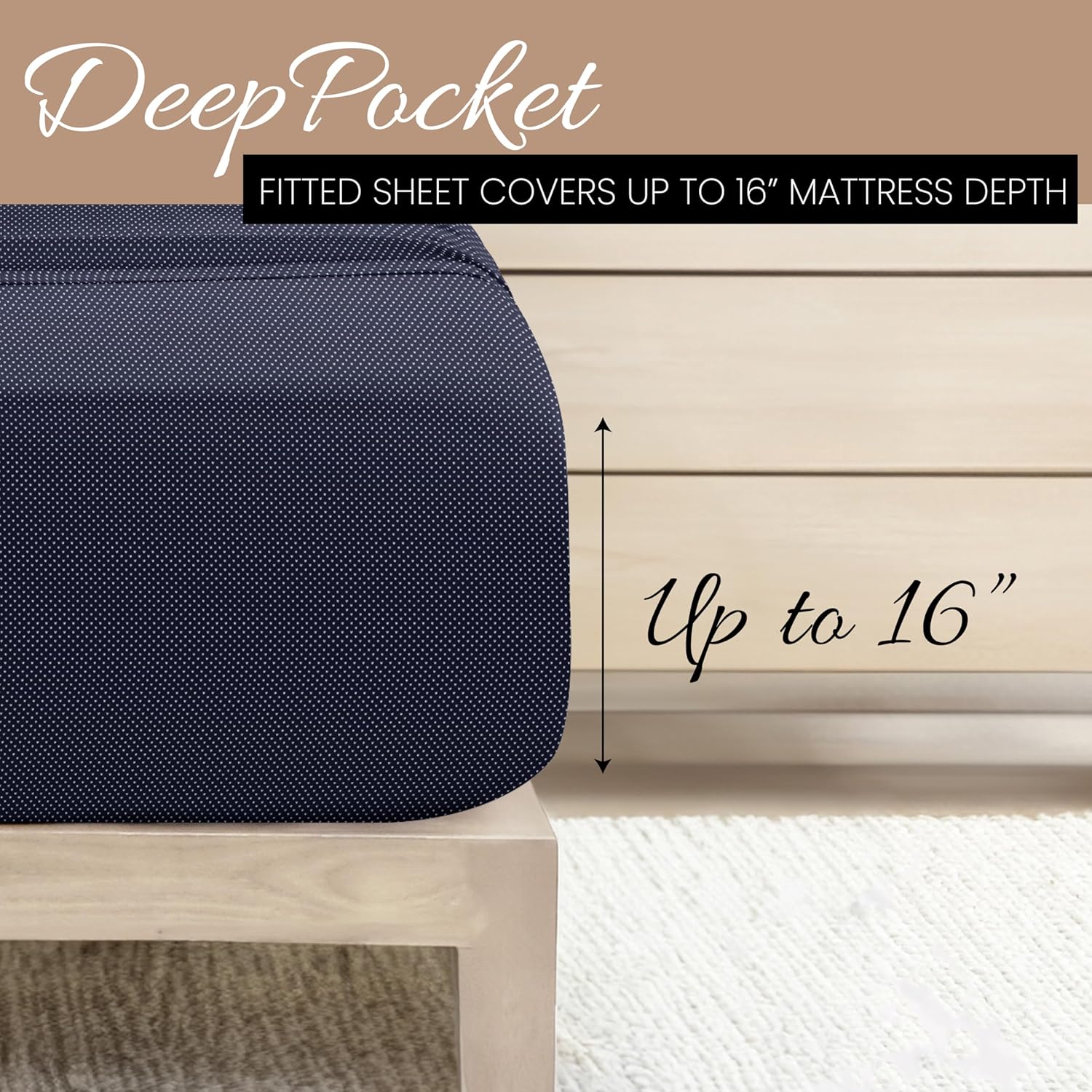 Linen Market 4 Piece King Bedding Sheet Set (Navy Blue Hearts) - Sleep Better Than Ever with These Ultra-Soft & Cooling Bed Sheets for Your King Size Bed - Deep Pocket Fits 16" Mattress