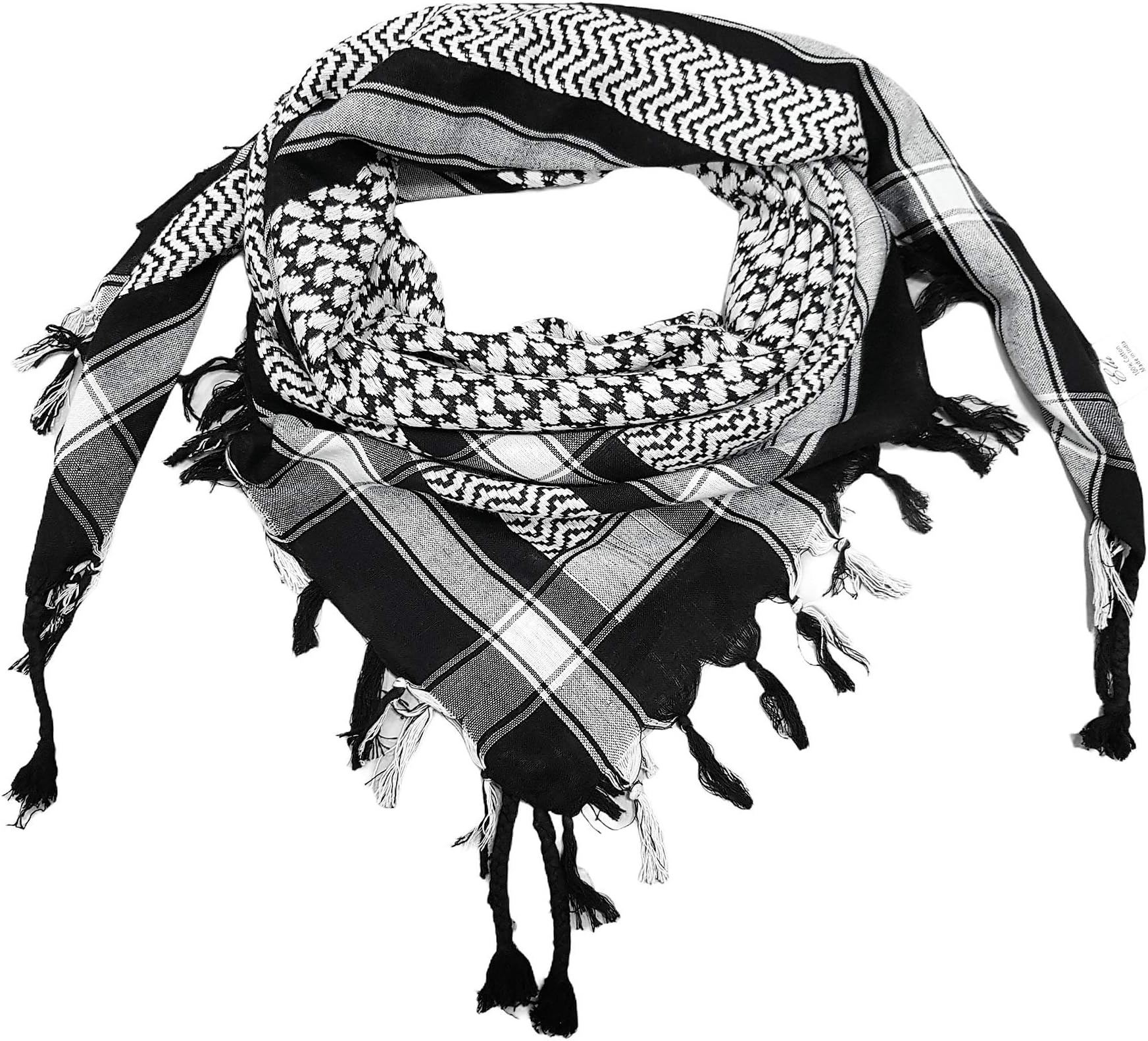 Shemagh Scarf Men - Women /100% Cotton Military Shemagh Keffiyeh Scarf Arafat Tactical Desert Rave Bandana Head Wrap