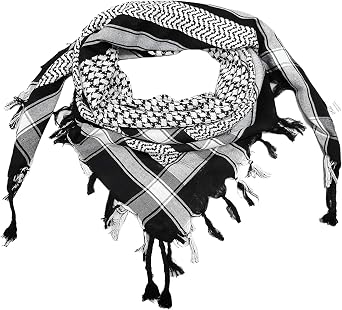 Elu Shemagh Scarf Men - Women /100% Cotton Military Shemagh Keffiyeh Scarf Arafat Tactical Desert Rave Bandana Head Wrap
