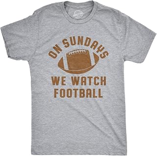 Mens On Sundays We Watch Football T Shirt Funny Sports Tailgating Tee