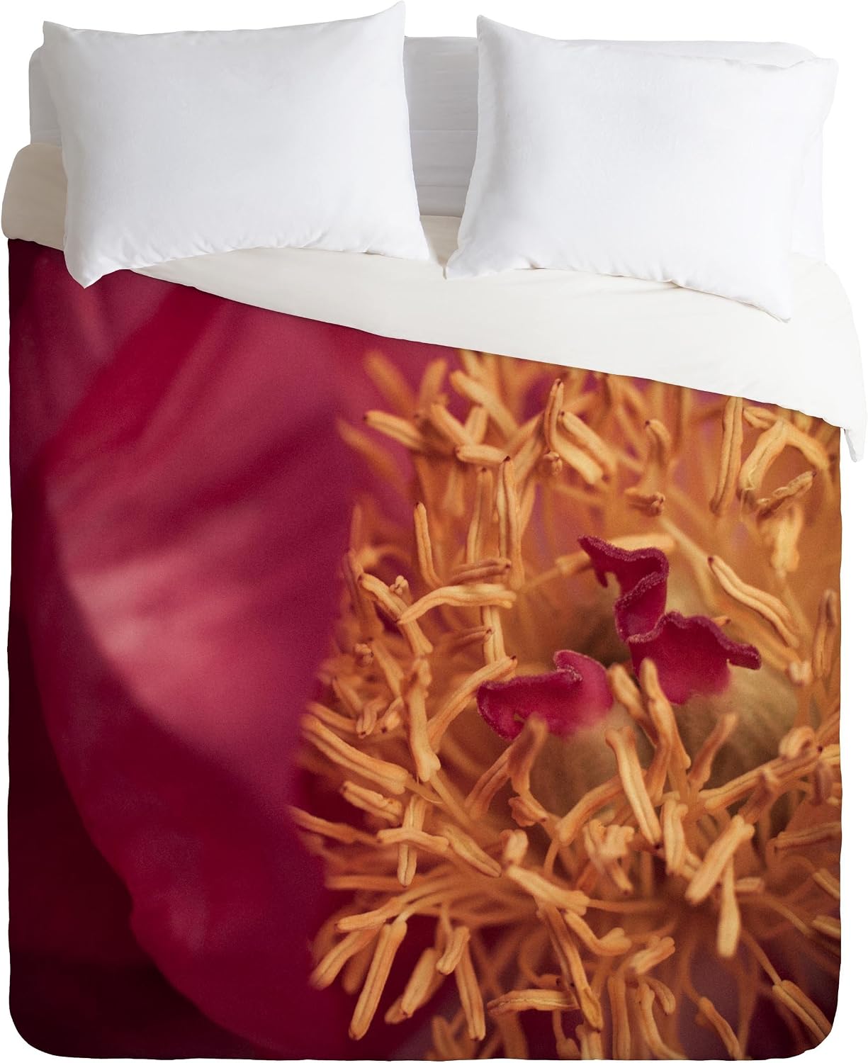 Deny Designs Bird Wanna Whistle Peony Moment Duvet Cover, Queen
