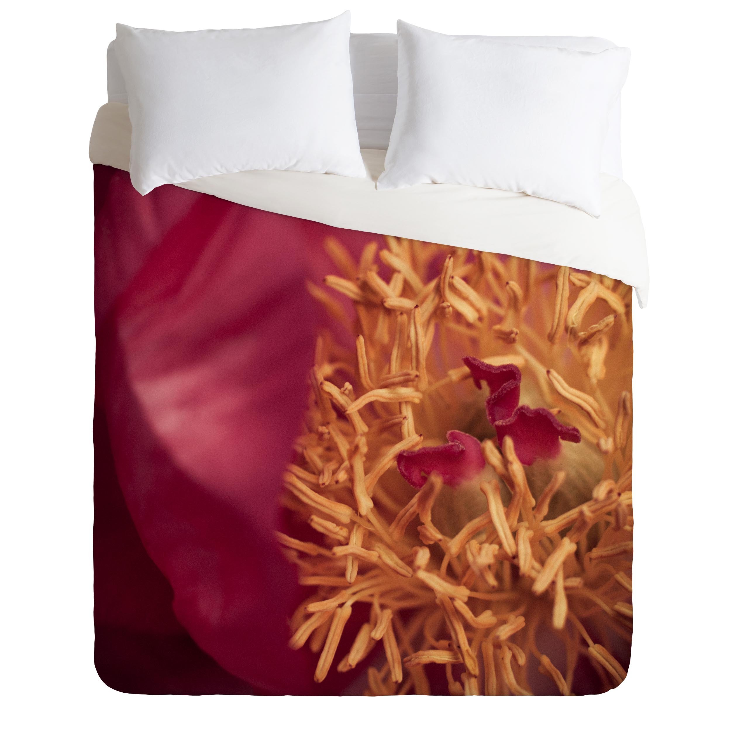 Deny Designs Bird Wanna Whistle Peony Moment Duvet Cover, Queen