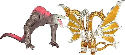 Miniatura 6 de TwCare Juego exclusivo de 6 figuras de acción conjunta movibles de Godzilla vs Kong, rey del monstruo, dinosaurio, Ghidorah, cráneo, rastreador,