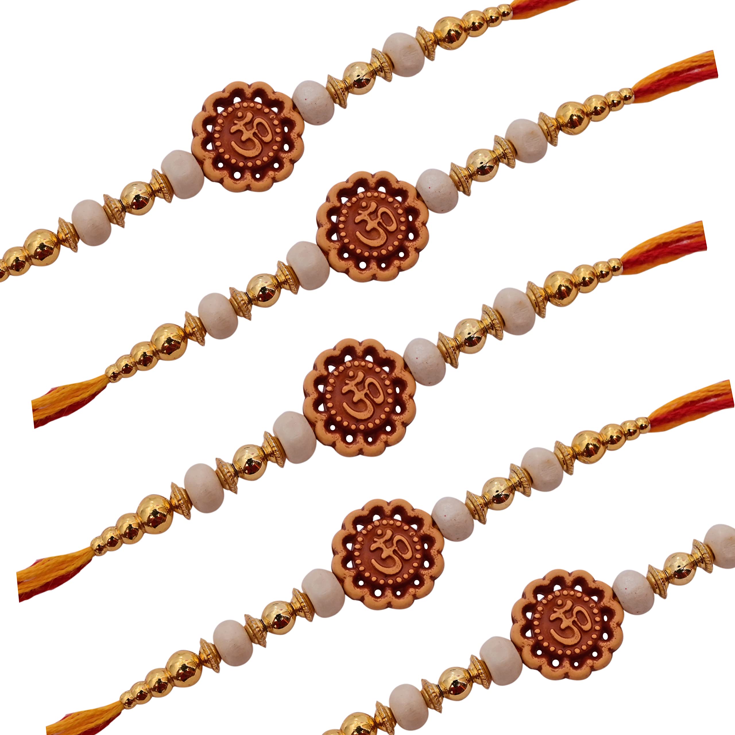 Woniry om maniya Best Rakhi for your brother Raksha Bandhan Gifts (5 Rakhi 1 Roli Chawal Set