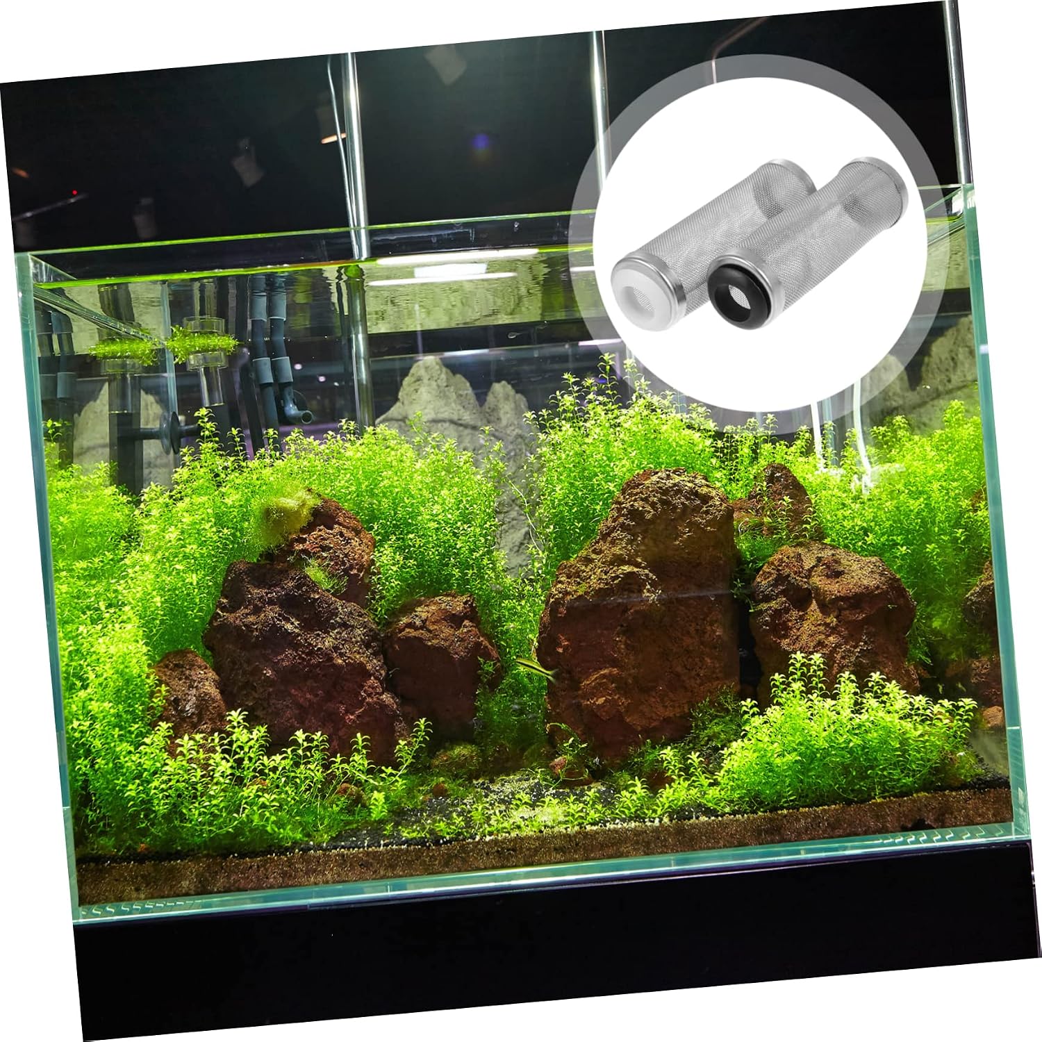 2pcs Protective Cover for Fish Tank Intake Strainer Mesh Sleeve Tube Easy to Use Aquarium Accessory for Tropical Fish Farms and Waste Water Systems