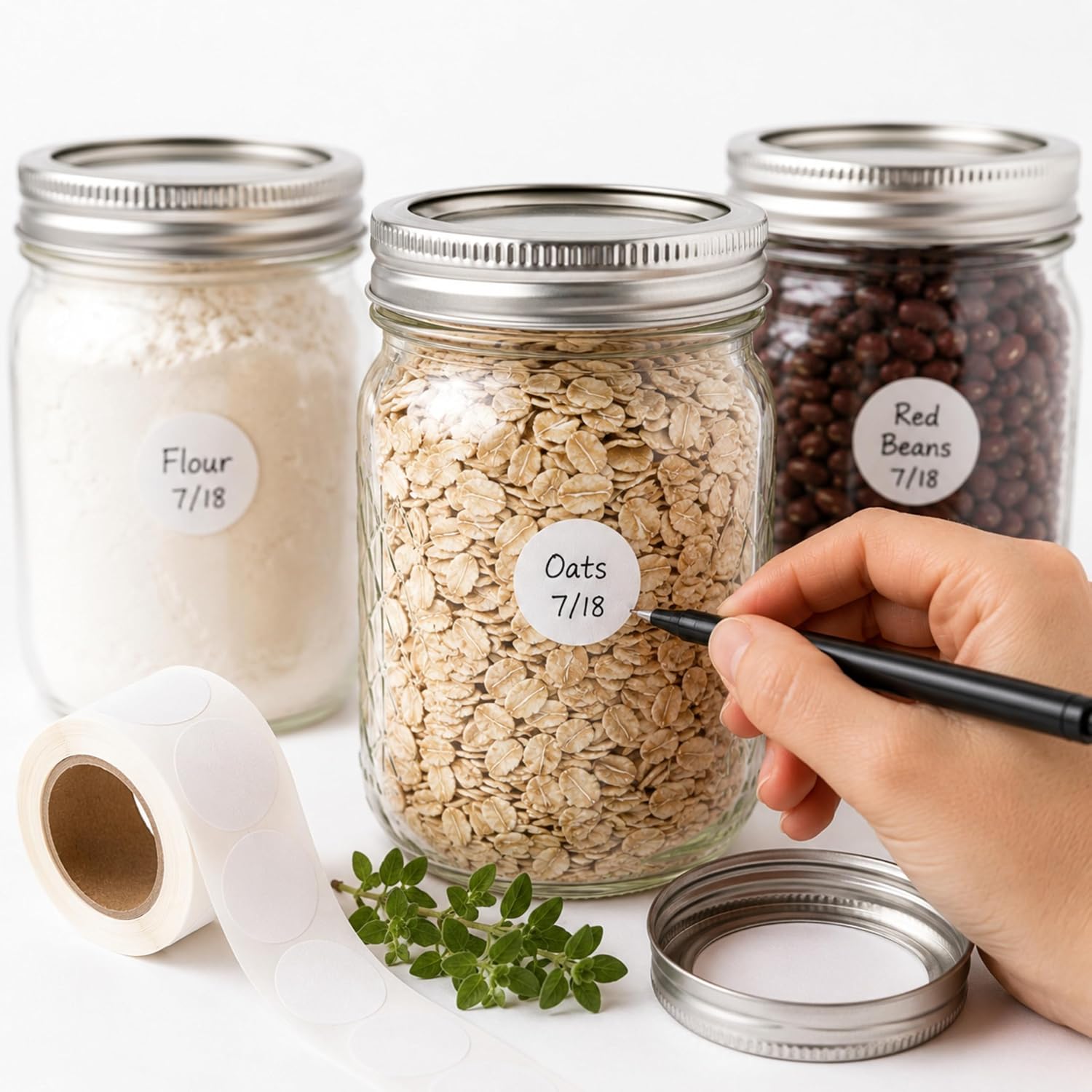 ChromaLabel Blank Writable Dissolvable Canning Labels, 1" Round, 500/Roll