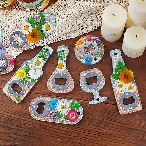 Miniatura 6 de Moldes de silicona de fundición de resina epoxi UV, abridor de botellas y bandeja para tarros con kits de 48 unidades para yeso de cemento y hormigón