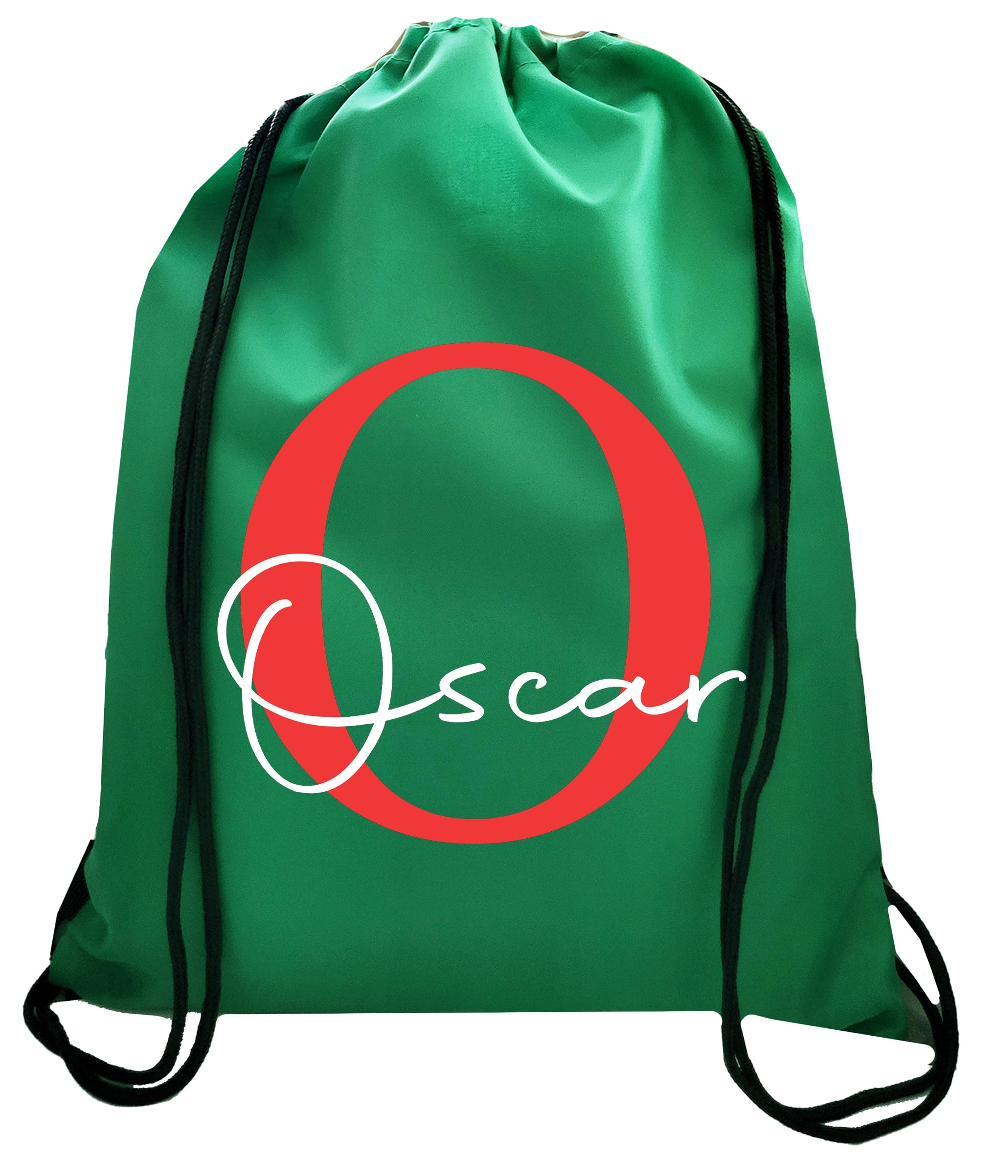 JJLC Personalised PE School Bag Drawstring Sports Bag Initial & Name (Emerald Green)
