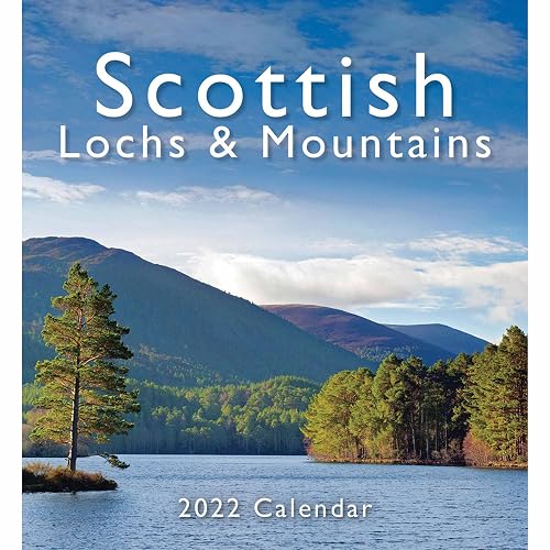 Scottish Lochs &amp; Mountains Mini Easel Desk Calendar 2022