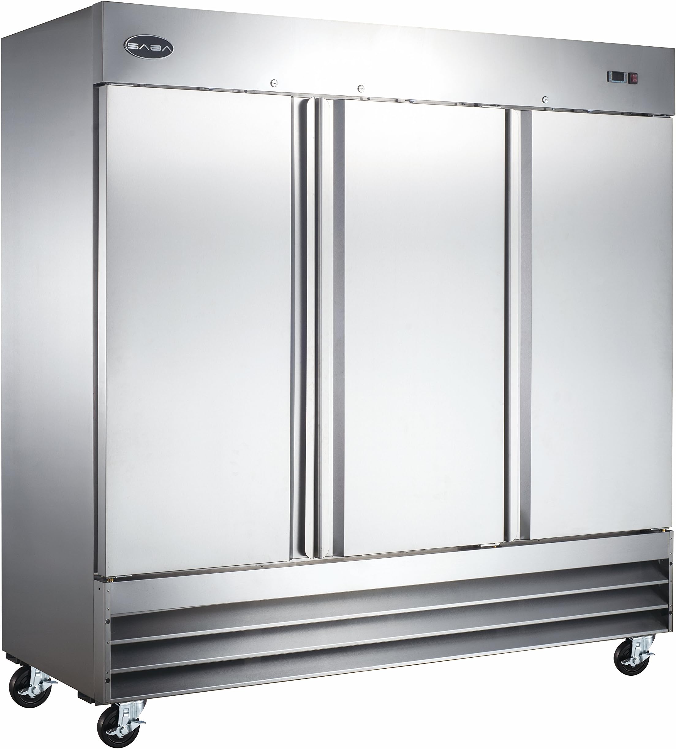 SABA Three Solid Door Reach in Freezer