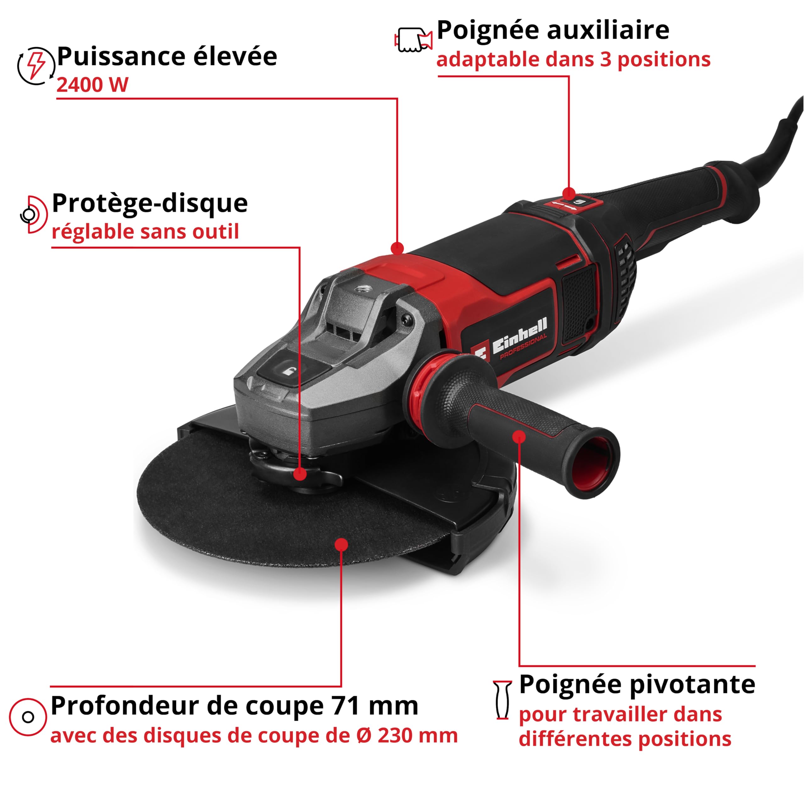 Einhell Professional Meuleuse d’angle TP-AG 230/2400