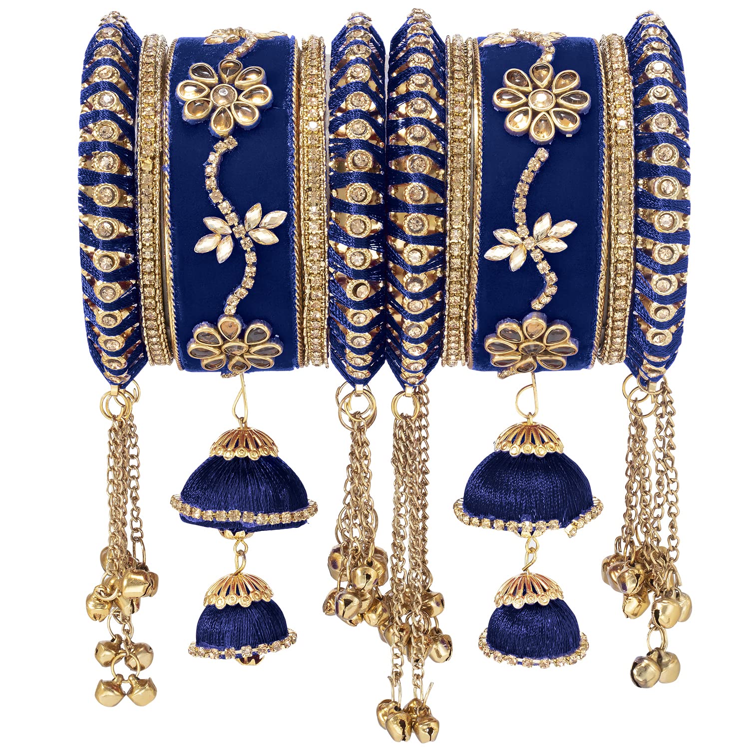 Peora Rani Pink Silk Thread Floral Design with Dangling Jhumki Beads Bangle Set Jewellery for Women Navratri Gift (B09PN4GBS3) Amazon Price History, Amazon Price Tracker