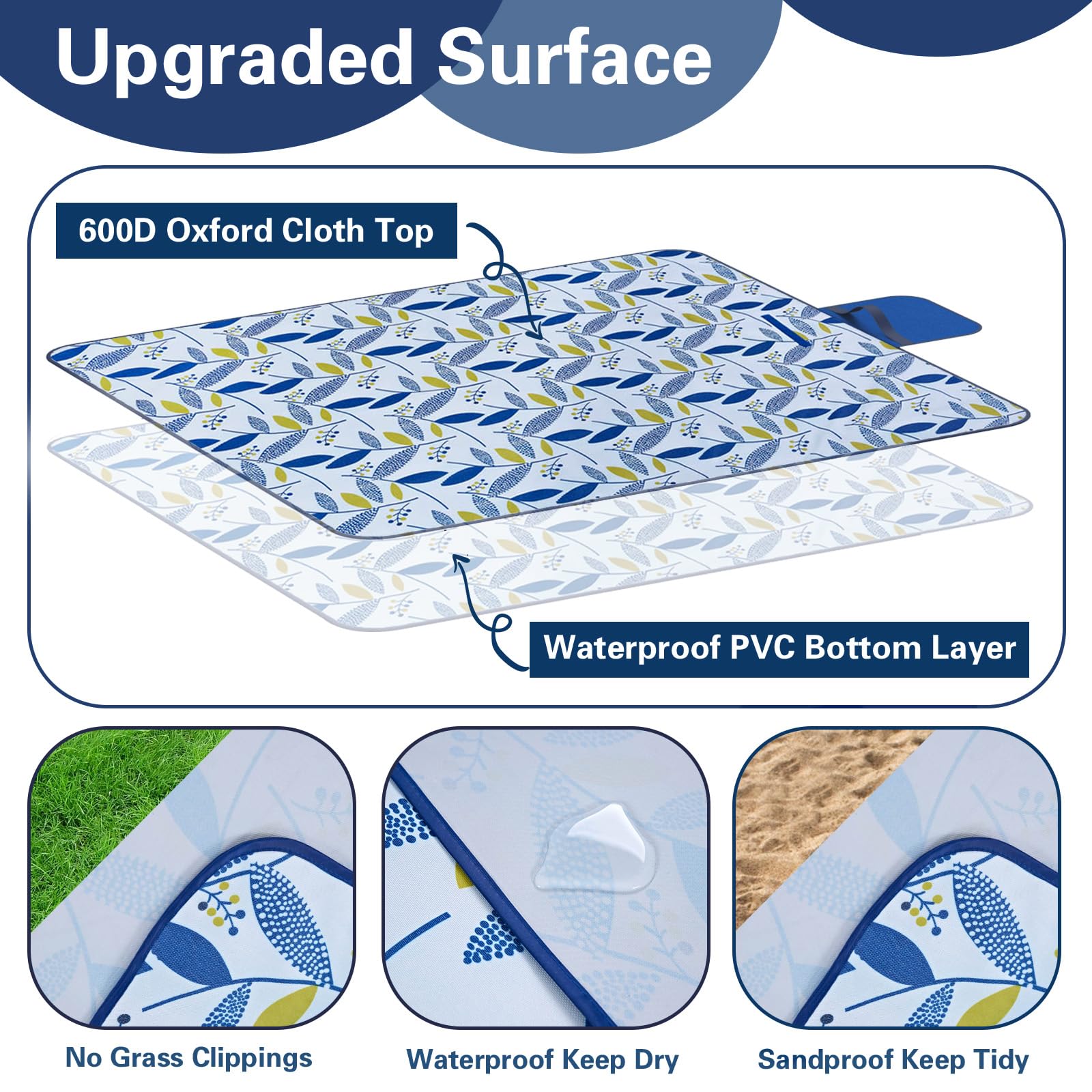Extra Large Waterproof Picnic Blanket For Beach Extra Large Picnic ...