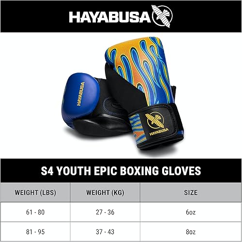 Miniatura 6 de Hayabusa Guantes de boxeo épicos para niños y niñas S4