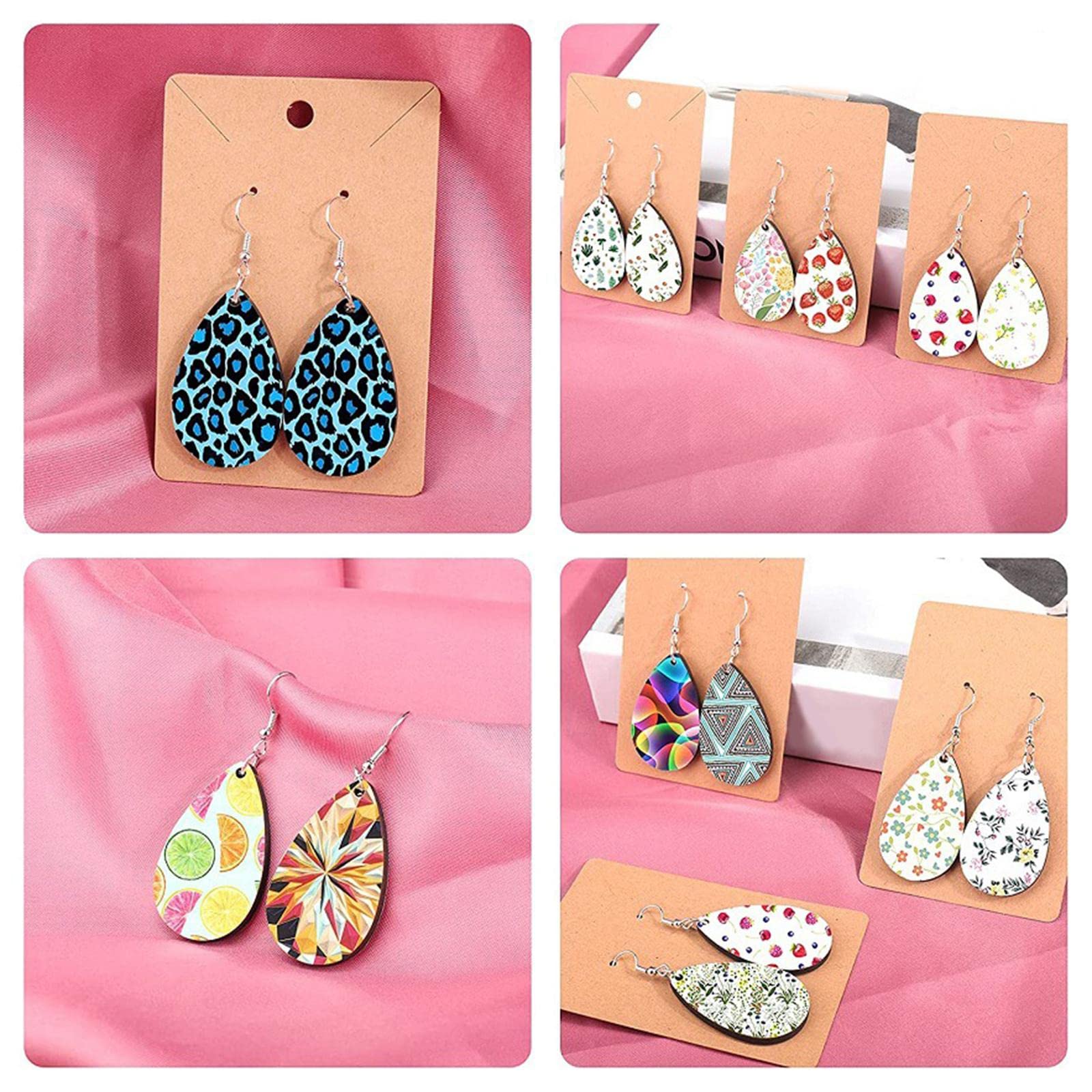 5 Set 50 Stück Sublimation Blank Ohrringe Unfertige Ohrring Anhänger DIY Handwerk