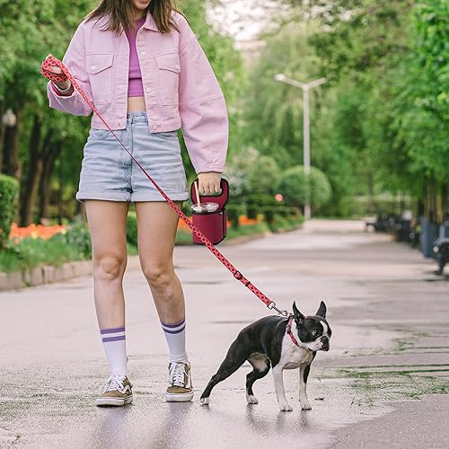 Miniatura 7 de Cup Drink Carrier with Handle, Reusable Coffee Cup Holder for Hot or Cold Drinks, On-The-go Water Bottle Cup Caddy with Adjustable Dividers Rojo,2