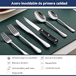 49-Piece Set d'argenterie avec Organisateur,Cutlery Set pour 8,Ensembles d'argenterie avec couteaux à steak Matte, fourches, cuillères, acier inoxydable plat,Couverts,Miroir poli,Rust-Proof,Lavage-vaisselle sans danger