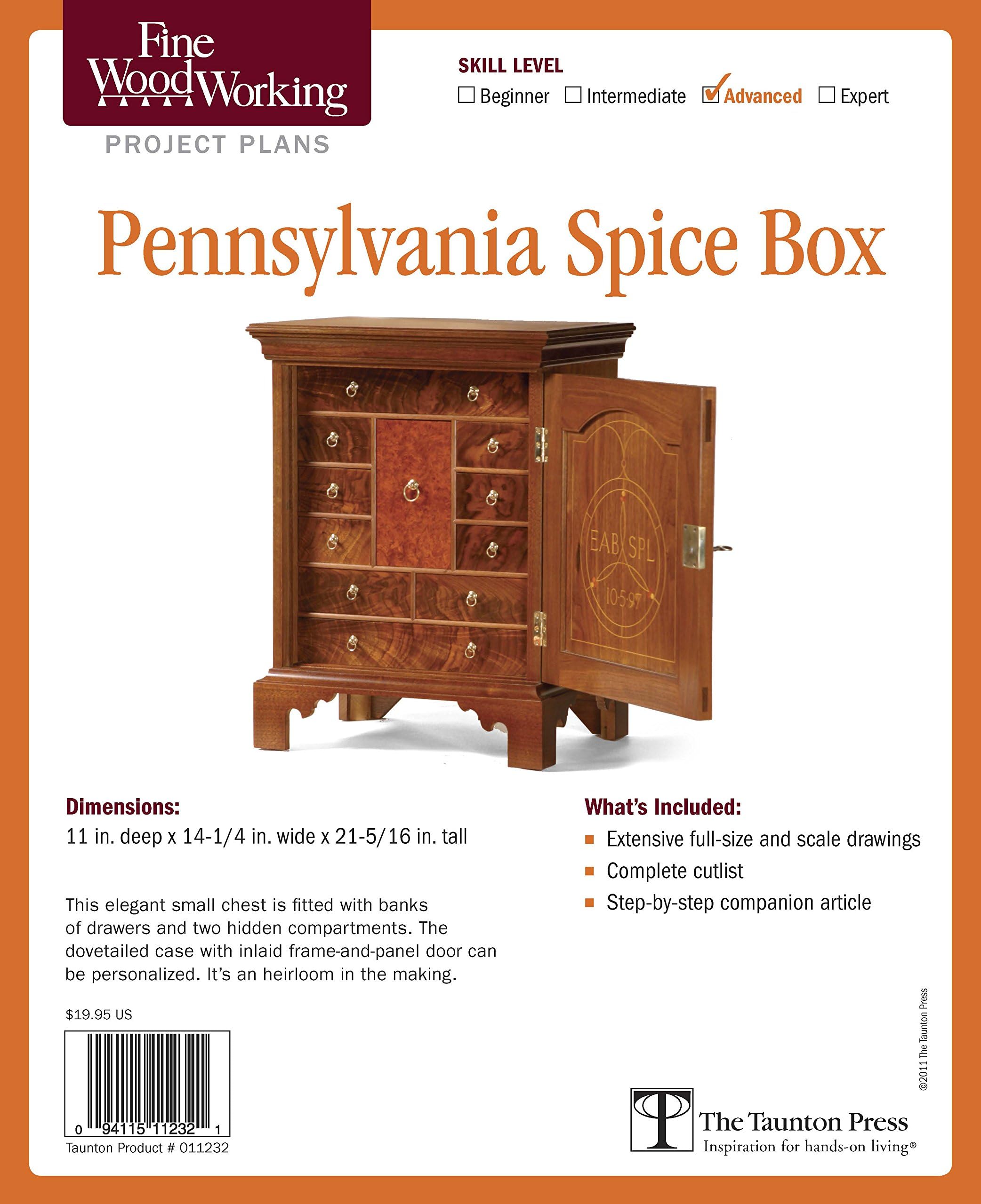 Fine Woodworking's Pennsylvania Spice Box Plan (Fine Woodworking Project Plans) Misc. Supplies – October 4, 2011