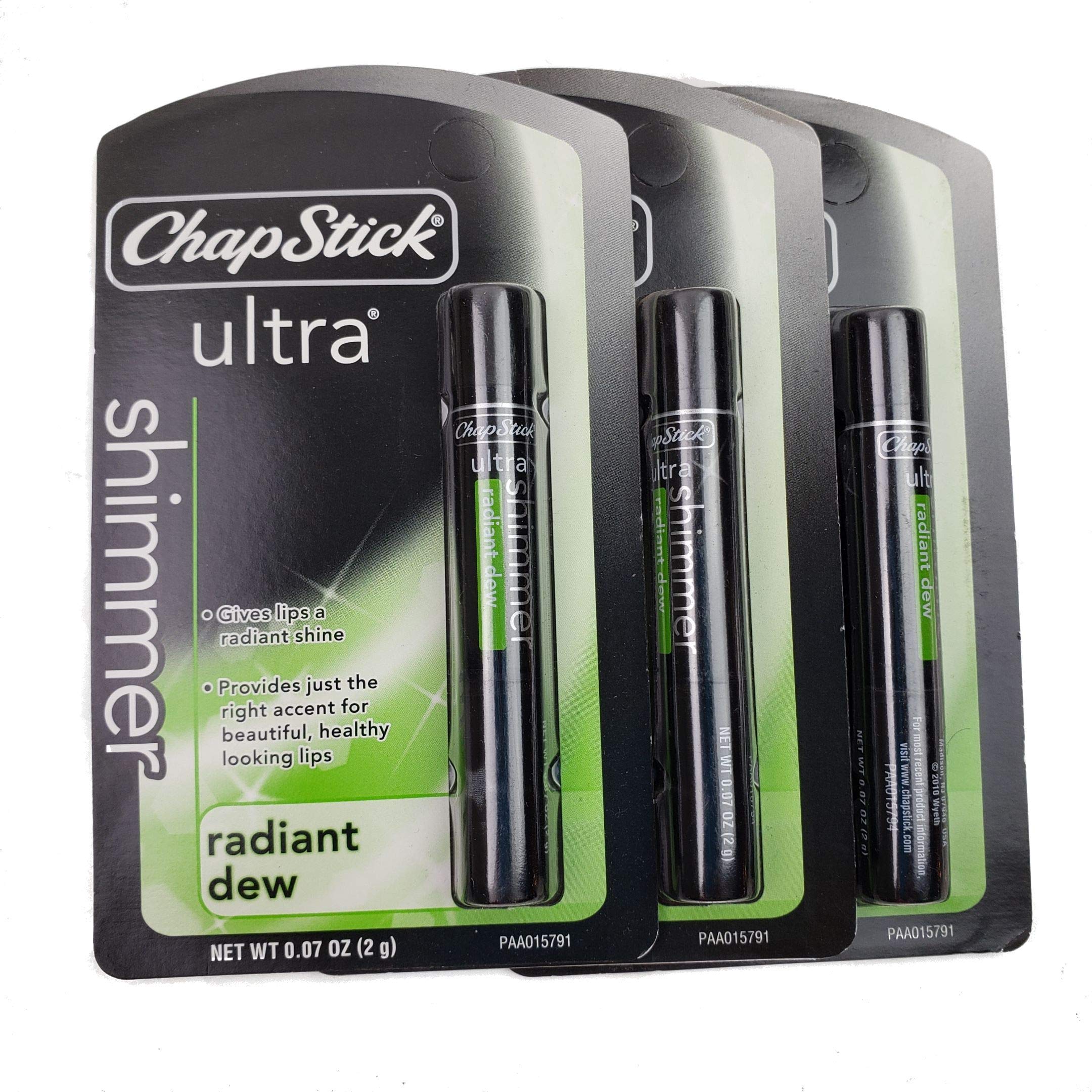 ChapStick Ultra Shimmer Radiant Dew 0 07 oz Pack of 3