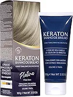 Keraton Tonalizante Banho de brilho 100g Platina Prata Claro