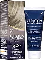 Keraton Tonalizante Banho de brilho 100g Platina Prata Claro